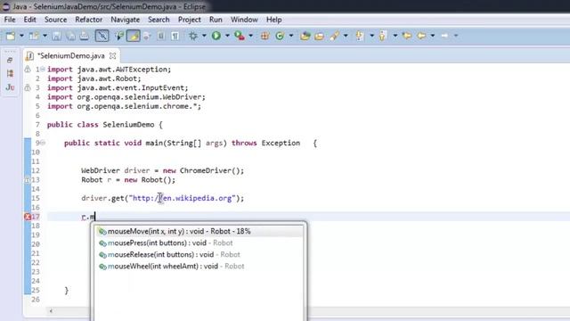 Java AWT Robot right click press release Selenium смотреть онлайн