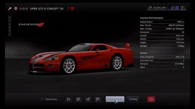 Gran Turismo 5 - Dodge Viper GTS R Concept '00 смотреть онлайн