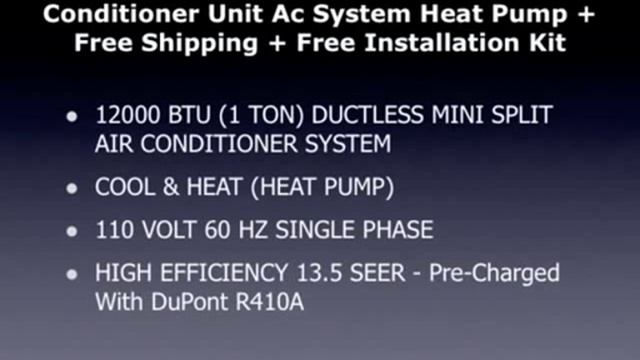 Inverter Airconditioner: 12000  Btu Ductless By AMVENT
