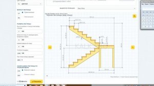 Расчет лестницы с поворотом на 180 через площадку.