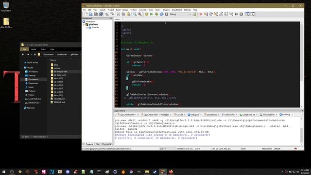 GLFW3 GCC WIN32 setup with codeblocks смотреть онлайн