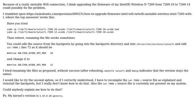 Ubuntu: Upgrading iwlwifi 7260 firmware on Lenovo T540p смотреть онлайн