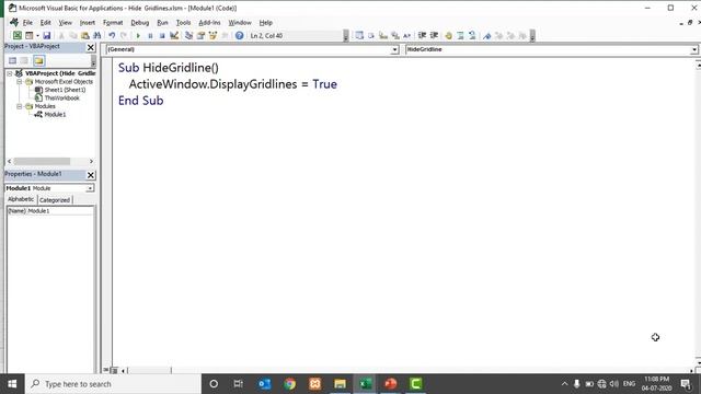Hide & Unhide Gridlines in VBA | Excel VBA Tutorial in Hindi смотреть онлайн