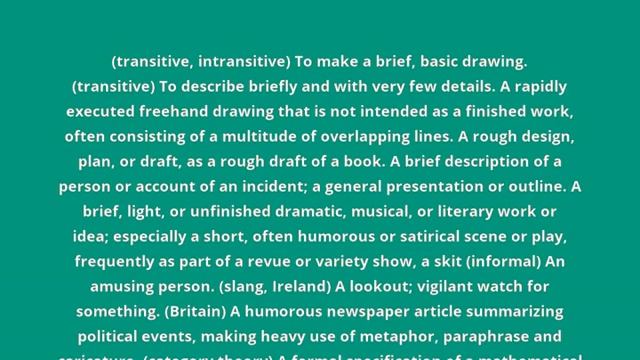 what is the meaning of sketch. смотреть онлайн
