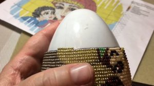 Большое пасхальное яйцо из бисера. Часть 2/2.