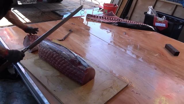Luxurious sashimi！Giant bluefin tuna cutting show - Taiwanese street food смотреть онлайн
