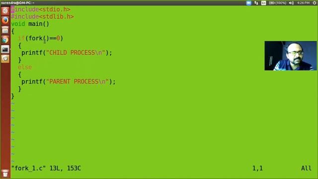 Fork( ) System call in C смотреть онлайн