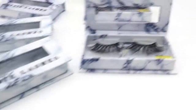 Прямоугольник синий мраморный эффект ресниц чехол с окном под заказ Lashbox упаковка вашим логотипо