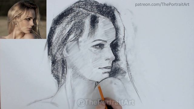 3-10 Female portrait Drawing with commentary and reference смотреть онлайн