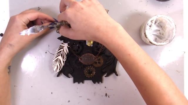 Steampunk Owl - mixed media tutorial смотреть онлайн