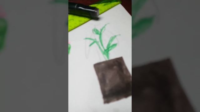 как нарисовать**цветок в горшке смотреть онлайн