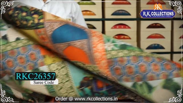 Latest Raw Silk Printed Sarees I Wholesale Store I@Rkcollectionssarees смотреть онлайн