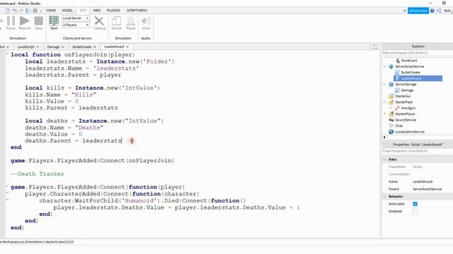 How To Make A Roblox First Person Shooter 3 (Kills Leaderboard) - Roblox Studio Tutorial