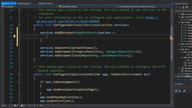 Creating ASP.Net Core 3.0 e-Shop: Adding Connection String 23/39 смотреть онлайн