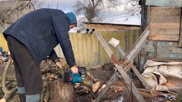 ПИЛА АККУМУЛЯТОРНАЯ ЦЕПНАЯ CCS03 Krotof. ТЕСТ-ПРОВЕРКА