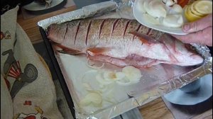 Жерех запечённый в фольге.