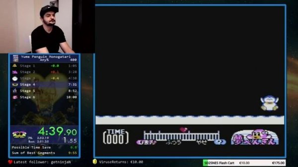 Yume Penguin Monogatari NES Speedrun Мировой рекорд Спидран World record.mp4