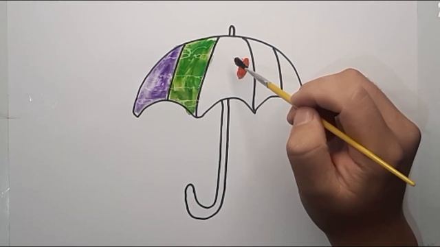 Drawing an Umbrella for kids 아이들을 위한 우산 그리기 Рисуем зонтик для детей смотреть онлайн