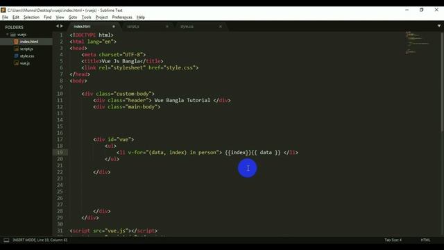 Vue js Bangla Tutorial. Part -05 Vue Js For Loop смотреть онлайн