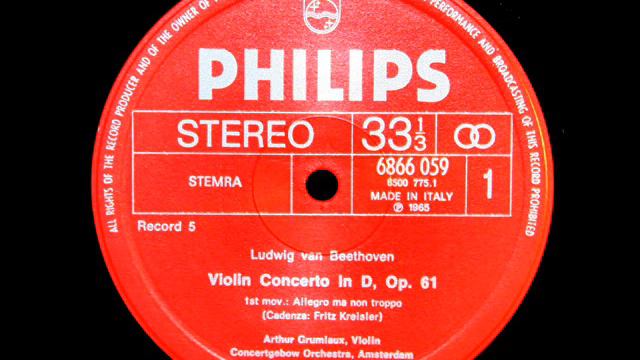Beethoven / Arthur Grumiaux, 1964: Violin Concerto, Op. 61 - Colin Davis, Concertgebouw - Complete