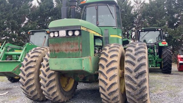 John Deere 8450 Model Row Crop 4WD Articulated Tractor - 7.6L 6-cyl - 225 Hp Diesel - Mfg. 1982-88 смотреть онлайн