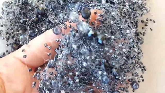 Воздушное колье и серьги из бисера и бусин "Грозовой перевал" (1733) смотреть онлайн