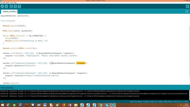 ESP32 Arduino HTTP web server: redirects смотреть онлайн