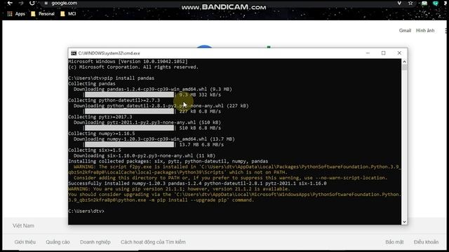 Hướng dẫn cài đặt các thư viện (pandas, numpy, matplotlib) với pip install - Python Cơ Bản - Buổi 2 смотреть онлайн