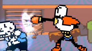 Санс против Папируса [битва братьев, анимация андертейл]