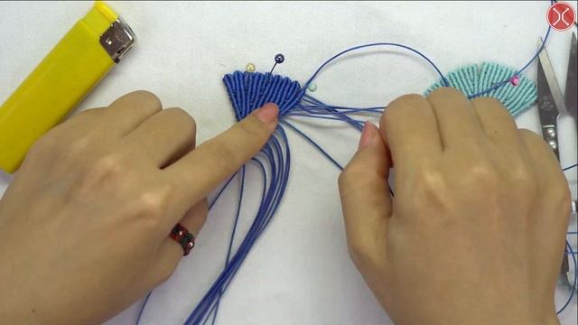 Macrame tutorial: Beautiful Ginkgo bookmark in macrame way - Tutorial step by step смотреть онлайн