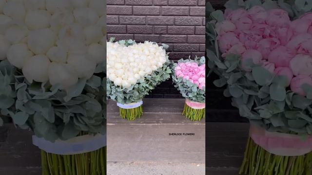 НОВИНКА!!! Букеты из пионов в форме сердца, собранные по уникальной технологии??? смотреть онлайн