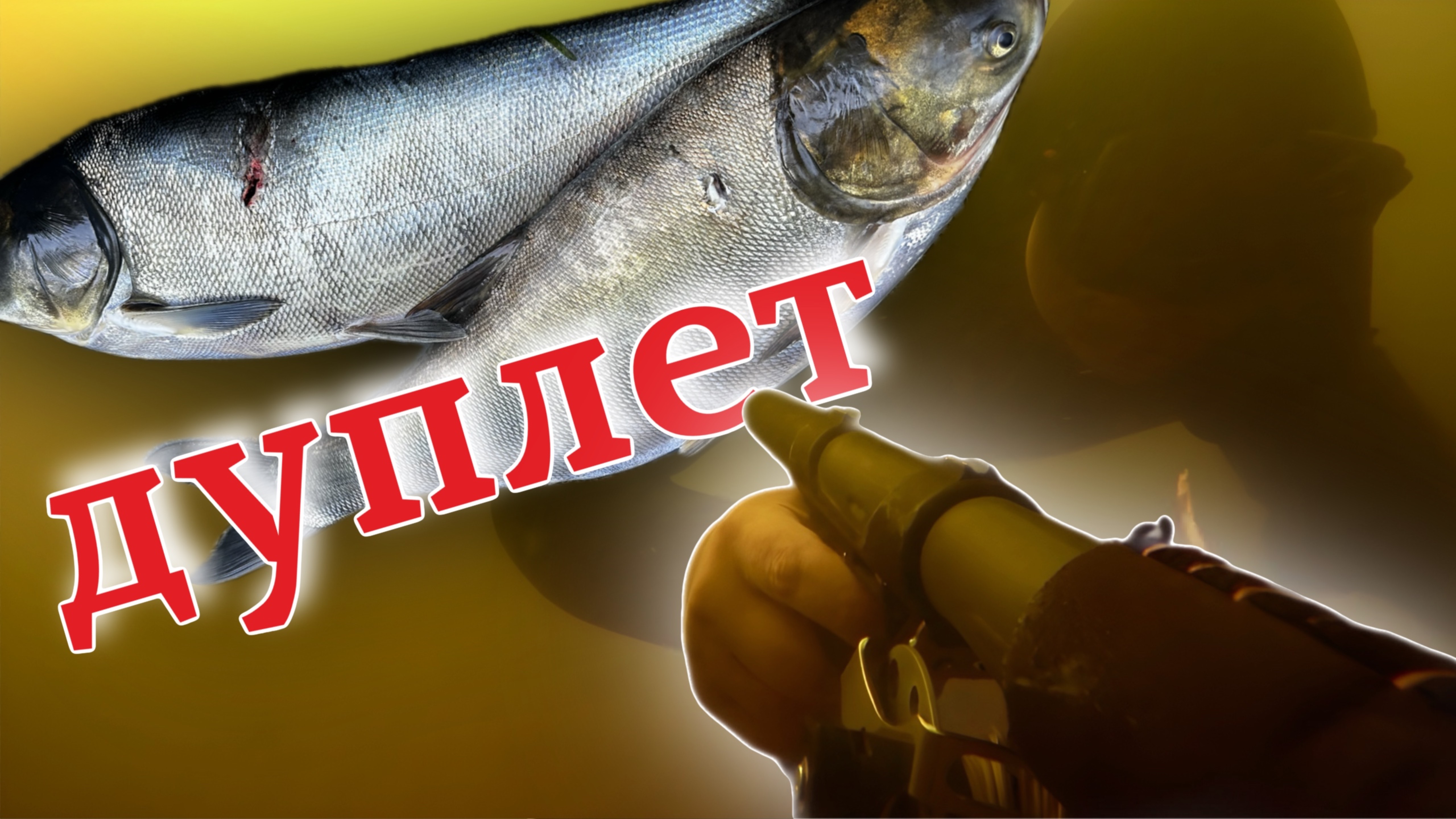 Подводная охота в одной ласте. Одним выстрелом сразу двух.