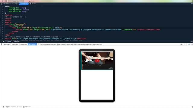 Embedding Responsive YouTube Videos & Google Maps - Bootstrap Basics смотреть онлайн