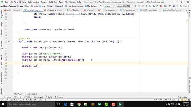 Room Sqlite Library Crud App Edit Records Part 4 смотреть онлайн