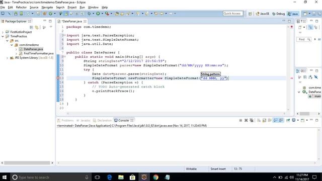 Convert string date to java Date object смотреть онлайн