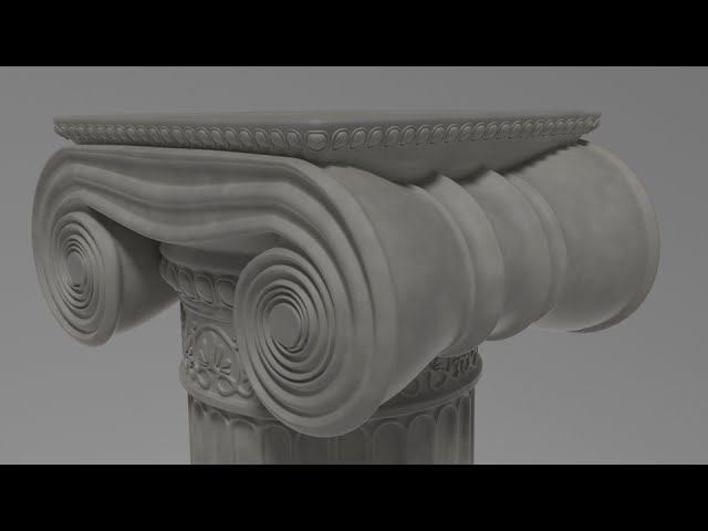 Column (Ionic Order) Timelapse / Процесс создания Ионического Ордера