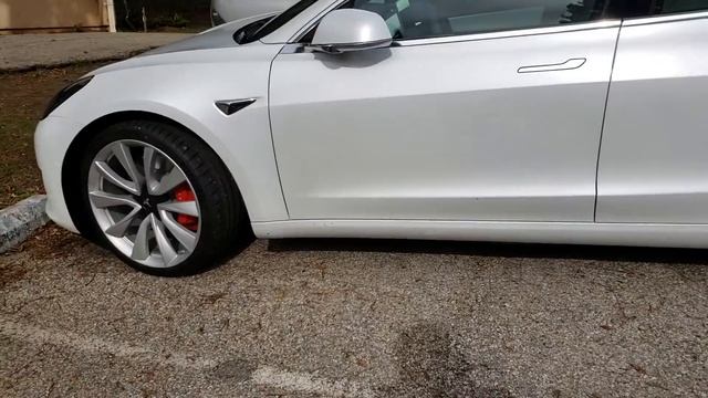 Pearl White Multi Coat Tesla Model 3 - Tesla Delivery Hub Fremont смотреть онлайн