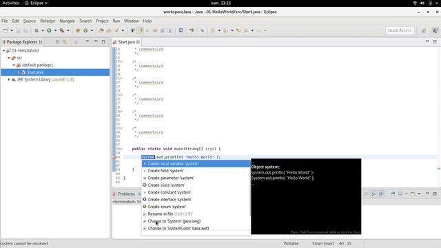 TUTO Java : Votre première application Java (Hello World) смотреть онлайн