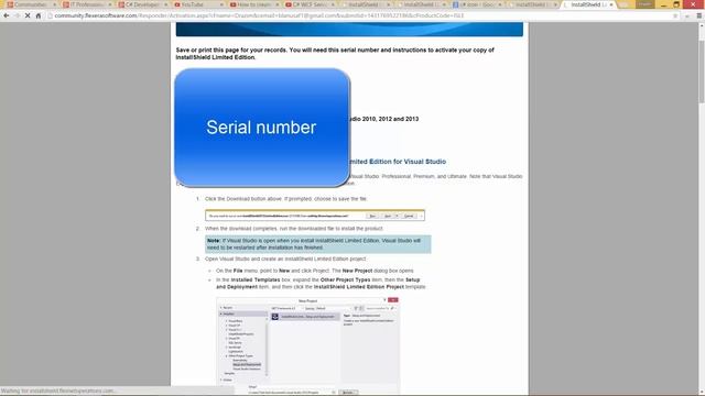 C# Exe Project - Visual Studio 2013 (Create Setup Project)