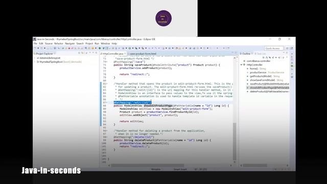 Spring Boot and Thymeleaf-create retrieve update and delete смотреть онлайн
