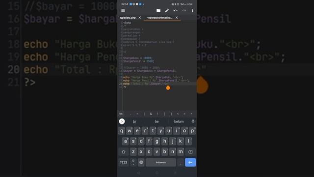 Operator Aritmatika PHP смотреть онлайн