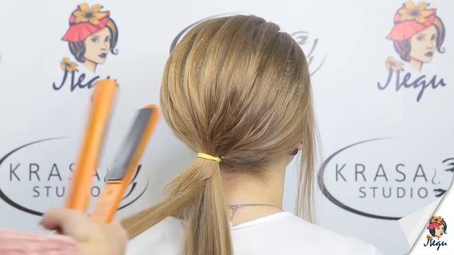 Праздничный хвост. Красивая прическа на длинные волосы | Уроки причесок смотреть онлайн