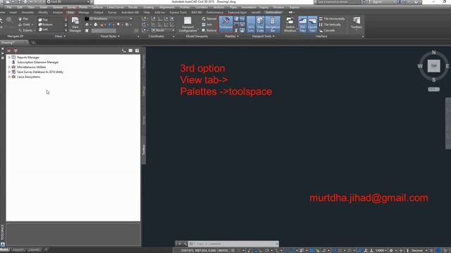 03 How to show toolspace in Auto CAD civil 3D L003 смотреть онлайн