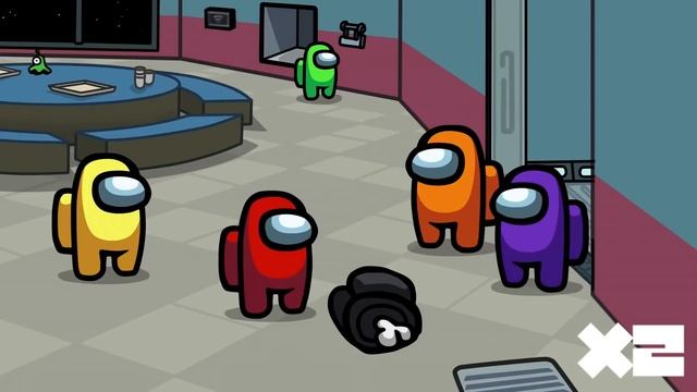 Among Us distraction dance animation - SPEED X100 смотреть онлайн