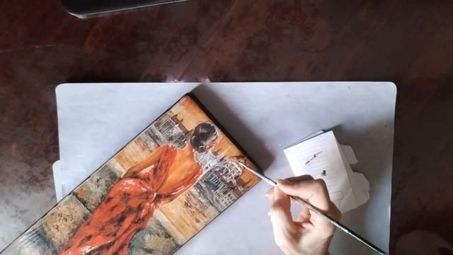 Объёмный декупаж с 3D гелем. DIY. Decoupage with 3D gel. смотреть онлайн