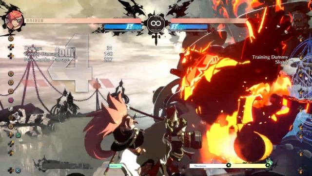 Baiken Corner Dust Loop Example | Guilty Gear Strive смотреть онлайн