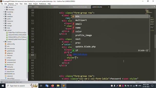 #47 - My Account Setting Auth Profile Image Update and Sidebar set | Human Resources in Laravel 10 смотреть онлайн