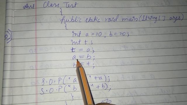 WAP to Swap Two numbers using third variable in Java? смотреть онлайн