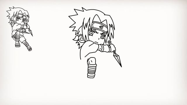 How To Draw Sasuke Uchiha (Young) | Drawing Chibi Sasuke Uchiha - Step By Step