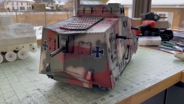 1/16 RC Krupp A7V German WW1 tank - build complete смотреть онлайн